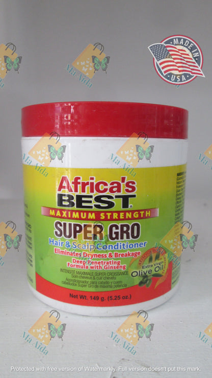 Africa’s Best Super Grow Maximum Strength Hair & Scalp Conditioner, 5.25 oz