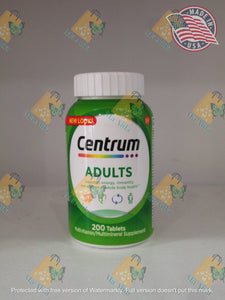 Centrum Adult Multivitamins Multivitamin/Multimineral Supplement, 200 Ct