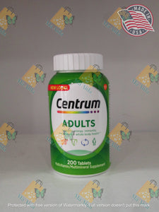 Centrum Adult Multivitamins Multivitamin/Multimineral Supplement, 200 Ct