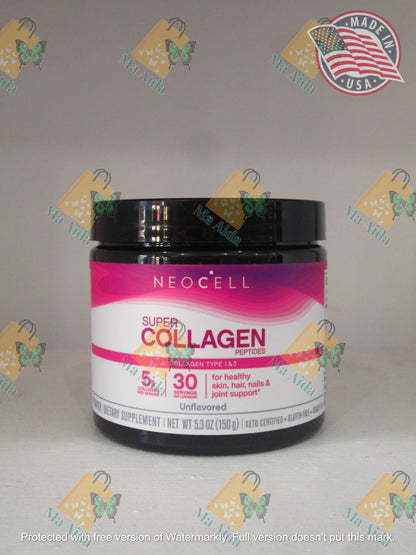 NeoCell Super Collagen Peptides,Unflavored, 5.3 Ounces(150g)