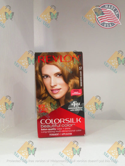 REVLON #57 Permanent color Light Golden Brown ammonia free w/keratin (U.S.A)