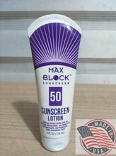 Load image into Gallery viewer, MAX Block Sunscreen 50 lotion paraben free (118ml) U.S.A
