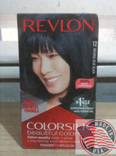 Load image into Gallery viewer, Revlon Permanent Hair color #12 Natural Blue Black ammonia free with Keratin
