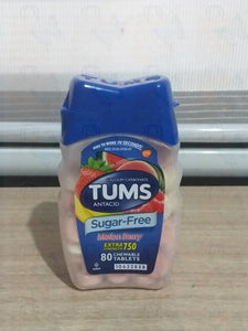 Tums antacid sugar free Melon Berry extra strength 750 (80 chewable tablets)