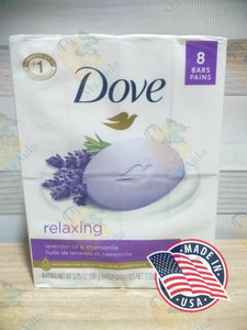 DOVE Relaxing Lavander oil & chamomile 8 Bar soap 3.75 oz(850g)