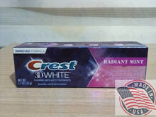 Load image into Gallery viewer, Crest 3D White Radiant Mint Teeth Whitening Toothpaste, (76g)
