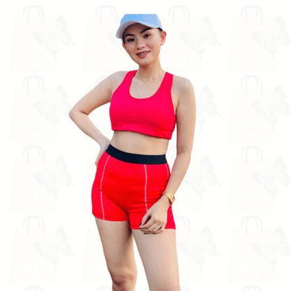 High Quality Breathable Spandex Nylon Cross Sport Bra & Short