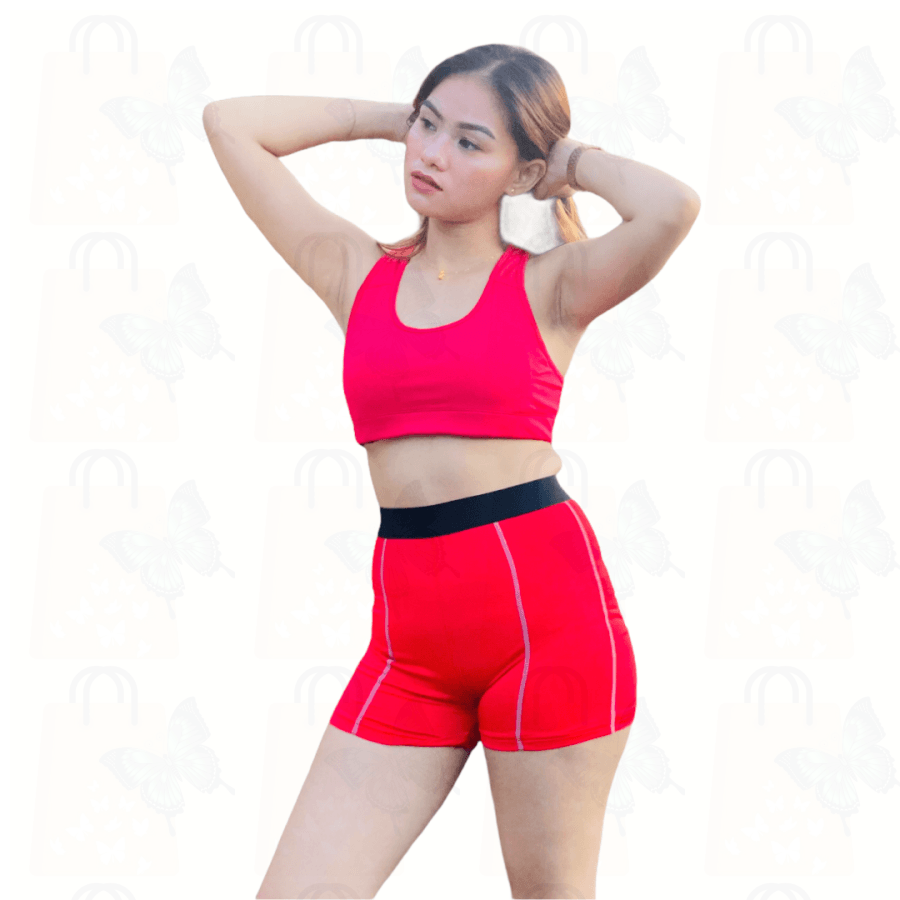 High Quality Breathable Spandex Nylon Cross Sport Bra & Short