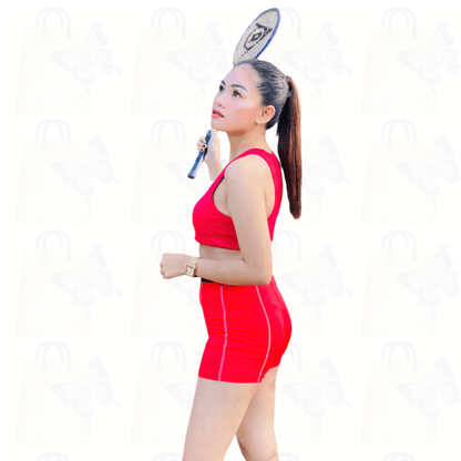 High Quality Breathable Spandex Nylon Cross Sport Bra & Short