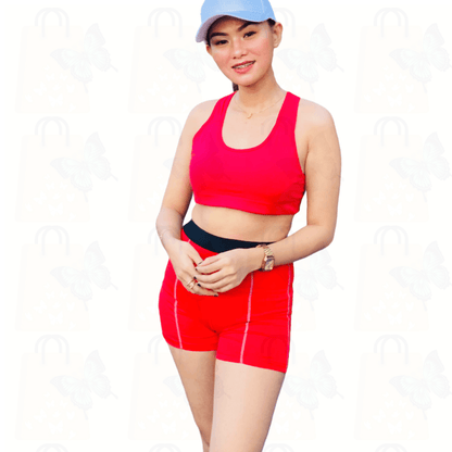 High Quality Breathable Spandex Nylon Cross Sport Bra & Short