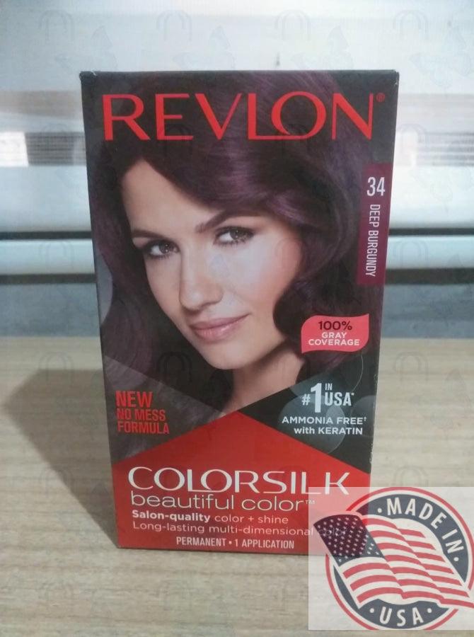 Revlon Permanent hair color, #34 Deep Burgundy amonia free with Keratin