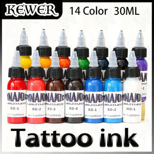 KEWER 30ML Bottle 14 Colors Profession Tattoo Ink Pigments