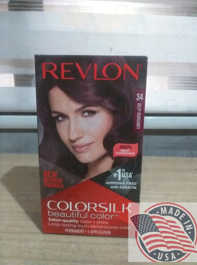 Revlon Permanent hair color, #34 Deep Burgundy amonia free with Keratin