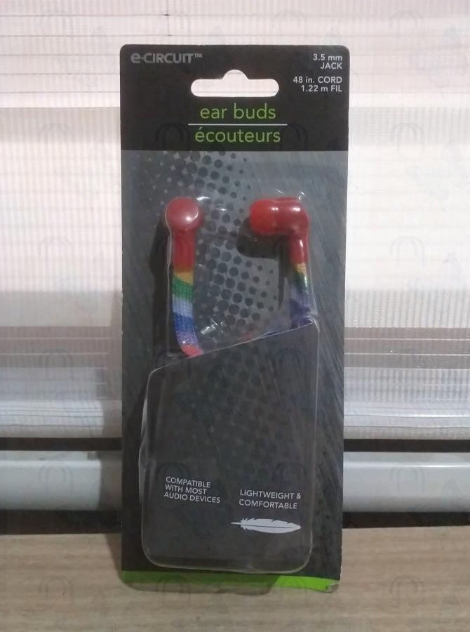 E-circuit Ear Buds 3.5mm/48in.cord/1.22m Fil Compatible With Most Audio Devices
