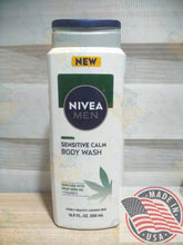 Load image into Gallery viewer, NIVEA men Sensitive Calm Body wash enriched w/ Hemp seed oil+vit. E(500ml) U.S.A
