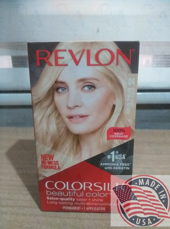 REVLON #04 Permanent color Ultra Light natural blonde ammonia free w/keratin (U.S.A)