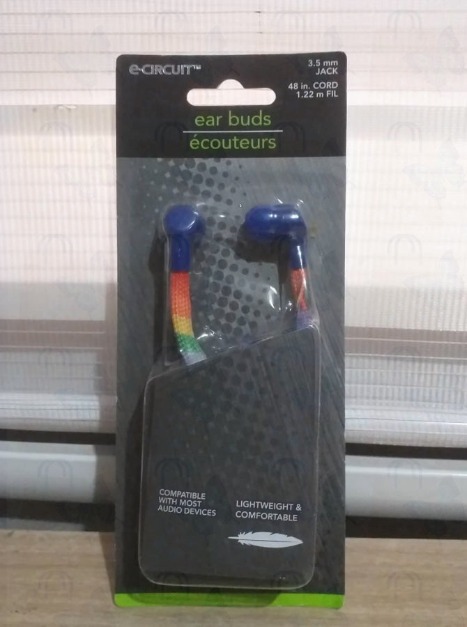 E-circuit Ear Buds 3.5mm/48in.cord/1.22m Fil Compatible With Most Audio Devices