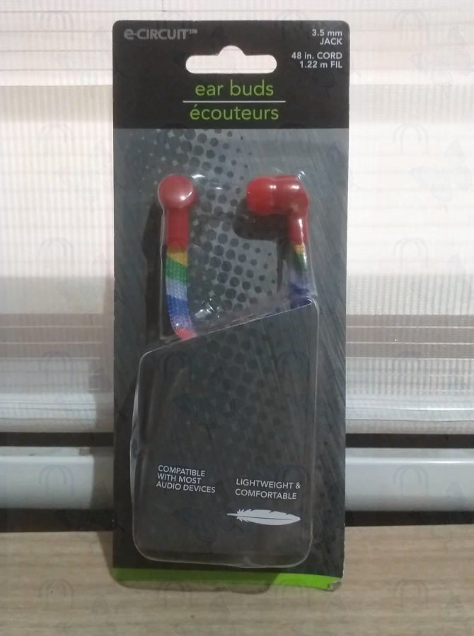 E-circuit Ear Buds 3.5mm/48in.cord/1.22m Fil Compatible With Most Audio Devices