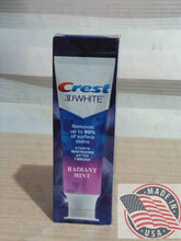 Load image into Gallery viewer, Crest 3D White Radiant Mint Teeth Whitening Toothpaste, (76g)
