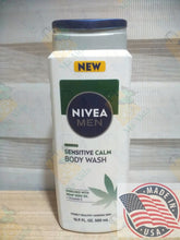 Load image into Gallery viewer, NIVEA men Sensitive Calm Body wash enriched w/ Hemp seed oil+vit. E(500ml) U.S.A
