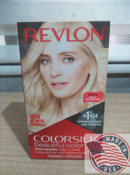 REVLON #04 Permanent color Ultra Light natural blonde ammonia free w/keratin (U.S.A)