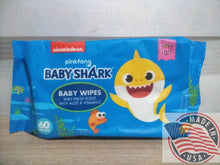 Load image into Gallery viewer, Nickelodeon Baby Shark Baby wipes fresh scent w/ Aloe &amp; vit. E 60 wipes
