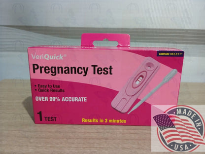 VeriQuick Pregnancy Test easy to use and quick Result in 3 minutes (1 Test)