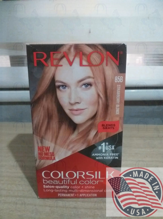 REVLON 85B Strawberry Blonde hair color Blends gray Ammonia Free w/ Keratin