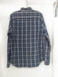 Blue Checkered long sleeve polo