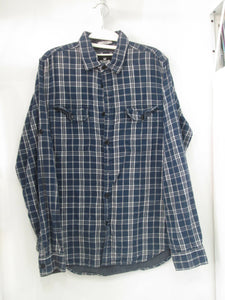 Blue Checkered long sleeve polo