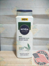 Load image into Gallery viewer, NIVEA men Sensitive Calm Body wash enriched w/ Hemp seed oil+vit. E(500ml) U.S.A
